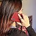 HENPONE iPhone X Case for Women, iPhone XS Case,Glitter Girly Phone Cover with Stand Kickstand Ring Holder Luxury Diamond Sparkle Bling iPhone X/XS Case for Girls - Red