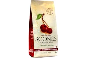 English Scone Mix, Tart Cherries by Sticky Fingers Bakeries – Easy to Make English Scones Fresh Baked, Makes 12 Scones (1pk)