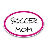 Magnet Me Up Soccer Mom Sports Pink Oval Magnet