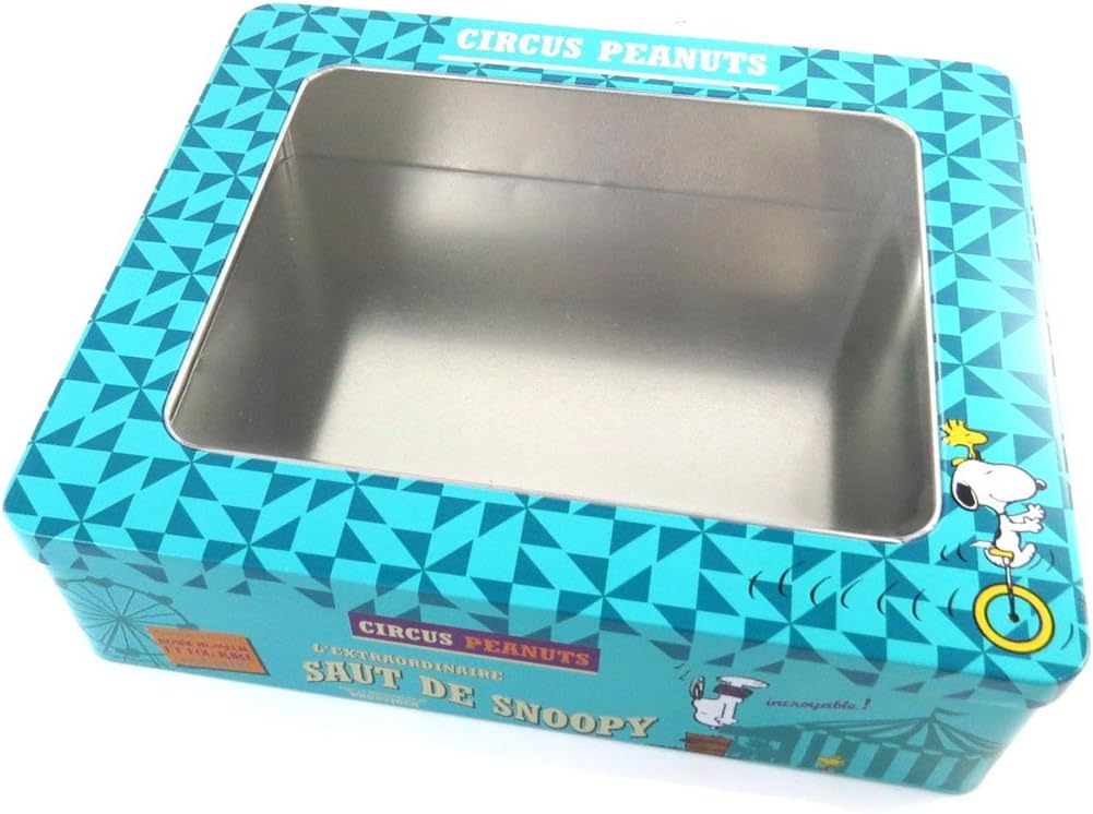 Caja metálica Snoopyturquesa - 25x21.5x7 cm.: Amazon.es: Hogar