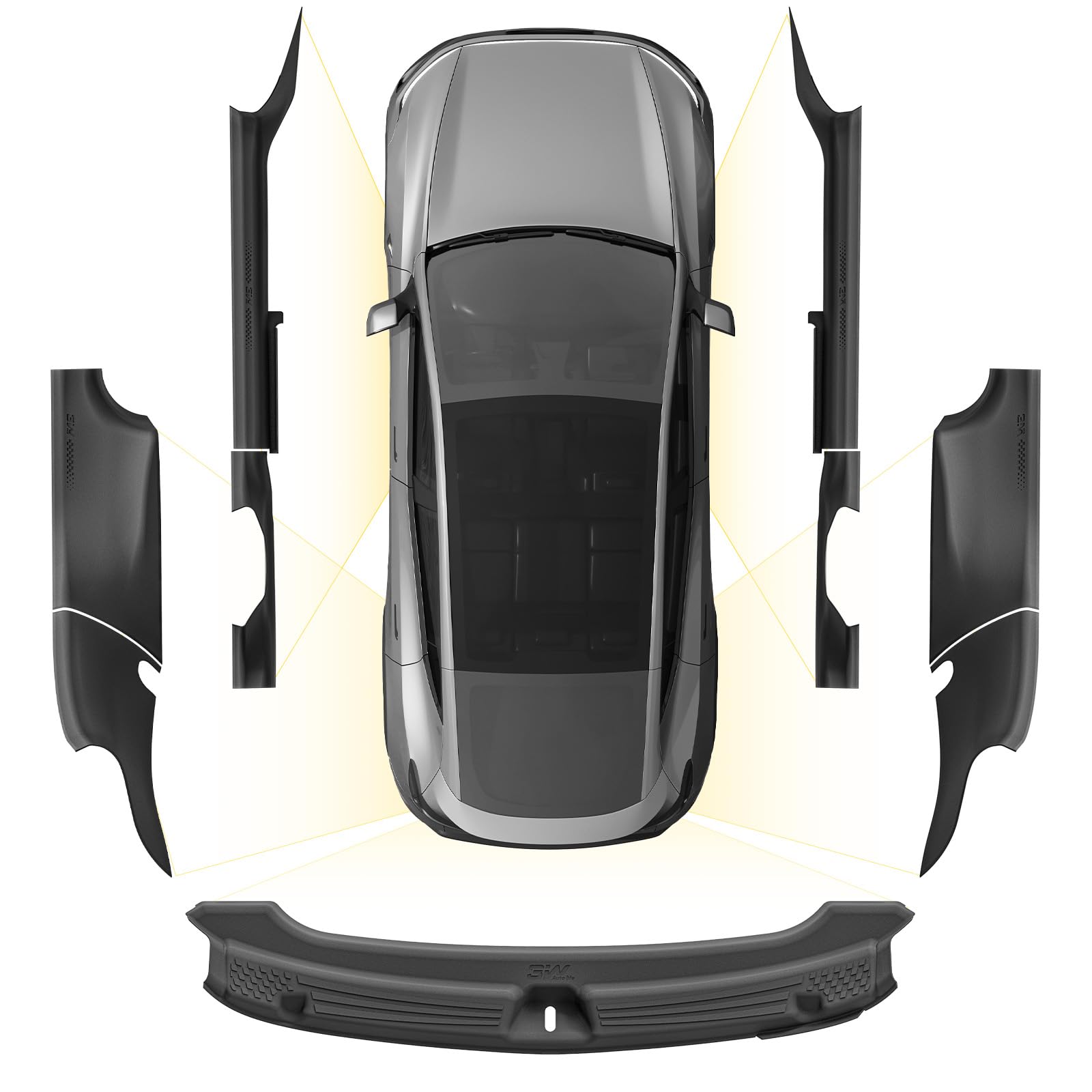 Photo 1 of 3W Tesla Model Y Juniper Door Sill Protector 2025 2026 Front & Rear, Rear Bumper, Trunk Sill Protector, Door Entry Guard, Anti-dust Cover, Anti-Scratch Plate, Edge Guards, TPE Customized Accessories