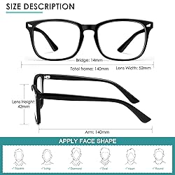 hunsquer Blue Light Blocking Glasses - Women/Men