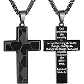 GLITTO Soccer Cross Necklace for Boys Men Stainless Steel Bible Verse Pendant with20+2 Inch First Communion Baptism Religious Sports Jewelry Gift