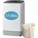 Karl home Full Automatic Portable Washing Machine, 1.1 Cu.ft. Top Load Laundry Washer Spin with Drain Pump, 10 Programs 8 Wat