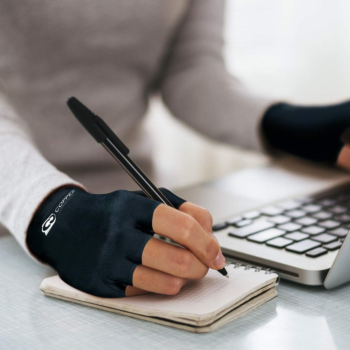 Copper Compression Arthritis Gloves - Guaranteed Highest Copper Content. Best Copper Glove for Carpal Tunnel, Computer Typing, and Everyday Support for Hands. Fit for Women and Men (1 Pair): Health & Personal Care