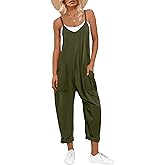 ANRABESS Jumpsuits for Women Casual Summer Overalls Sleeveless Spaghetti Strap Romper Jumpers Trendy Beach Vacation Outfits