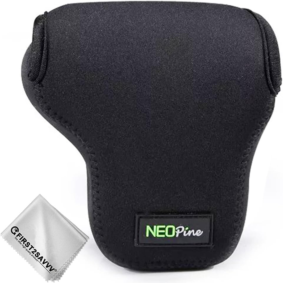 First2savvv Neoprene Camera Case Bag for Canon EOS M100 M10 with 15-45mm Lens + Cleaning cloth QSL-EOS M100-01