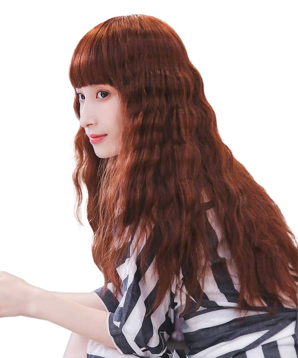 自然 ゆるいウェーブ ウェーブ ロング ウィッグ Easihair つけ毛 B07g77sm1x ダークマルーン レイヤー うぃっぐ ハロウィン ライブ 結婚式 カール ふんわり コスプレ 医療用 エクステ コスプレ小物小道具 誠実 Hotelpauwa Com