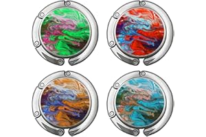 CSGTSWGS Purse Hook, (4 PCS) Purse Hanger Folding Purse Holder for Table Handbag Storage and so on,Premium Women's Handbag Holder Bag Hanger