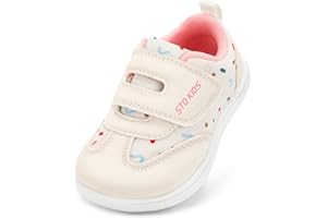 STQ KIDS Wide Toe Box Toddler Shoes Zero Drop Boys Girls Barefoot Shoe Non-Slip Little Kids Sneakers for First Walking