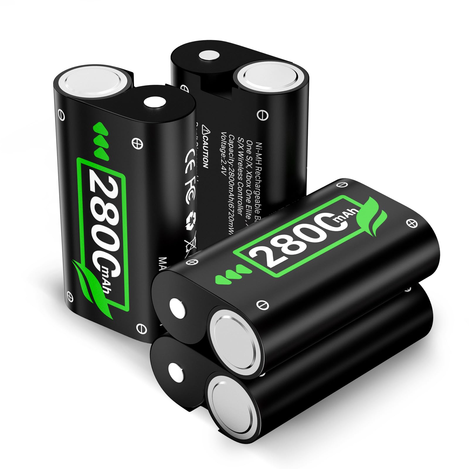 Conqto 4x2800mah Battery Pack for Xbox Series X/S Controller, Rechargeable Battery Compatible for Xbox One/Xbox Series x/Xbox One s, High Capacity