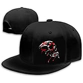 Motorcycle Skull Hat Flat Bill Hats for Men Snap Backpack Mens Hats Snapback Baseball Cap for Teens Boys