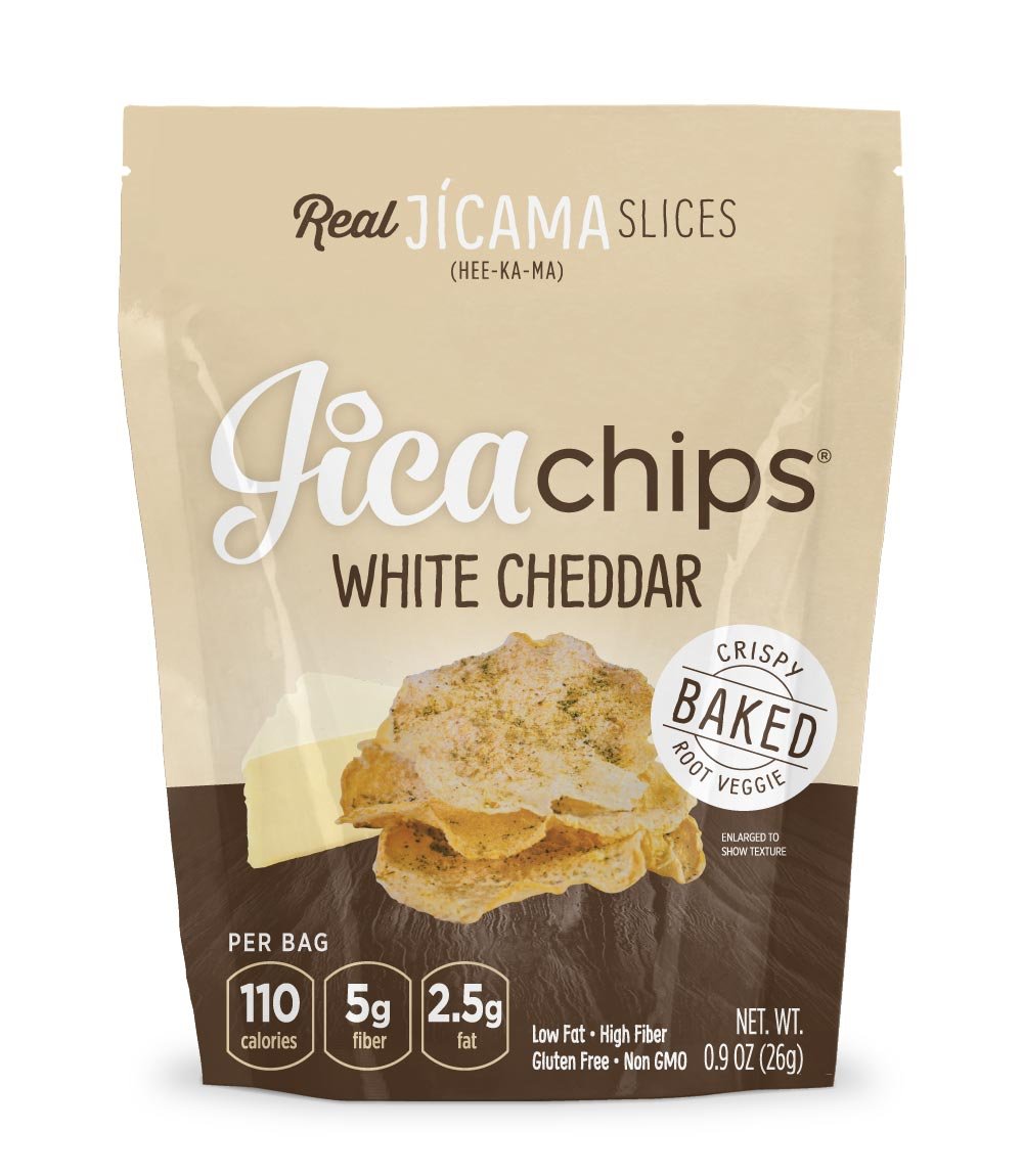 JicaChips Jicama Chips, White Cheddar, 8 Pack, BAKED, Gluten Free, Non GMO