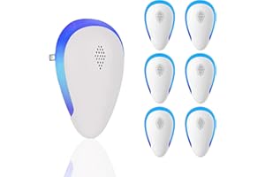 FSTER Ultrasonic Pest Repeller 6 Packs, 2024 Newest Electronic Pest Repellent Indoor Plug in Bug Repellent for Pest Control Mosquito, Spider, Mice, Ant, Insects, Roaches, Rodent.