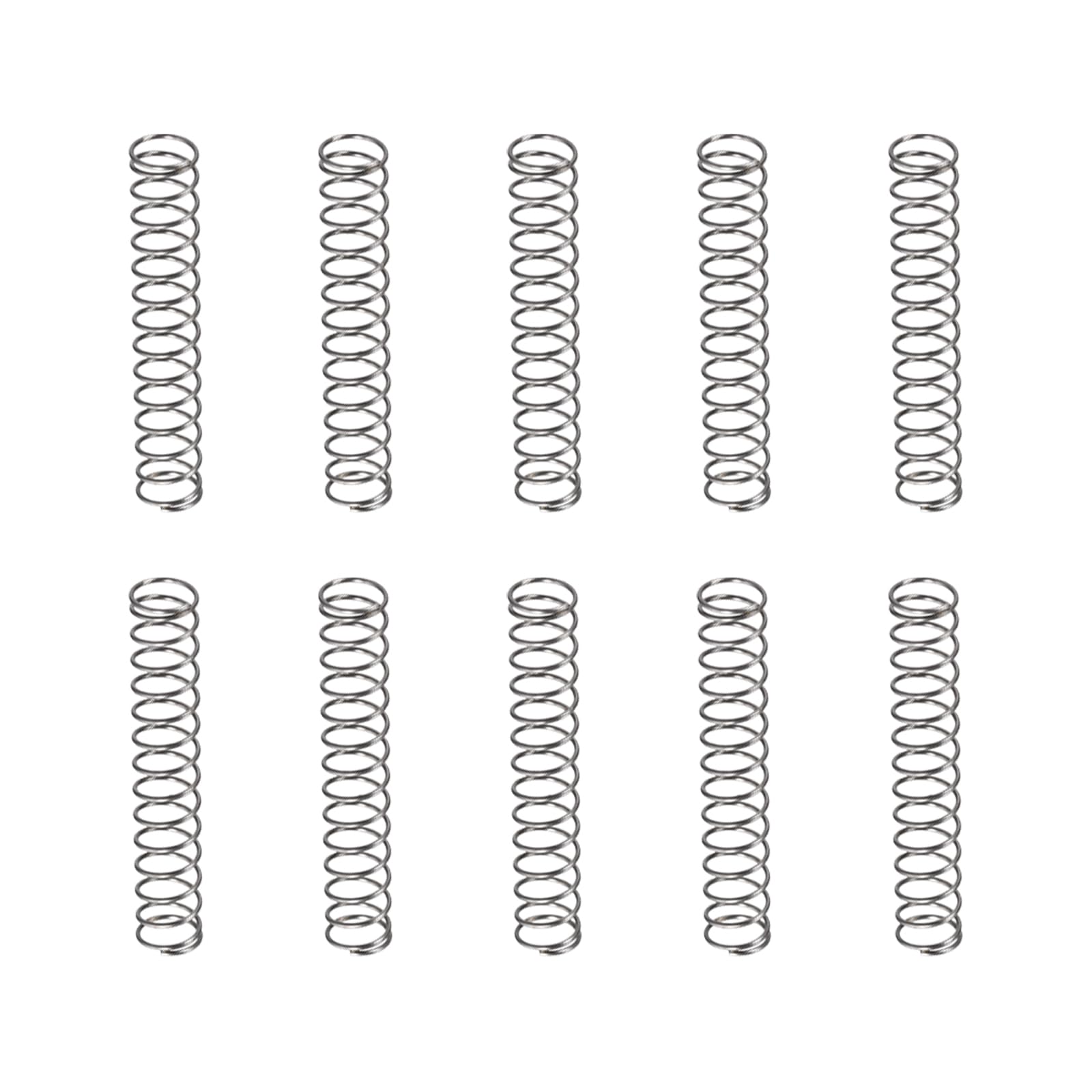 DTGN 0.5x6x35mm(DxODxL) Compression Spring - 10Pack - Good for Machinery - Spring Steel Extension Spring - Gray