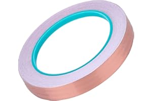 Zehhe Copper Foil Tape with Double-Sided Conductive - EMI Shielding,Stained Glass,Soldering,Electrical Repairs,Paper Circuits,Grounding (1/2inch)