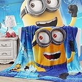 Blaze Children's Cartoon Printing Blanket Coral Fleece Blanket 59 By 79 (Minions)