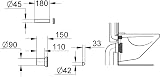GROHE Wc Inlet and Outlet Connecting Set Black 37311K00 view 2