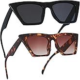 EASYHAUTE Cat Eye Sunglasses for Women Retro Cateye Frame - Vintage 90s UV400 Protection Sunnies, Chic Shades for Small Face