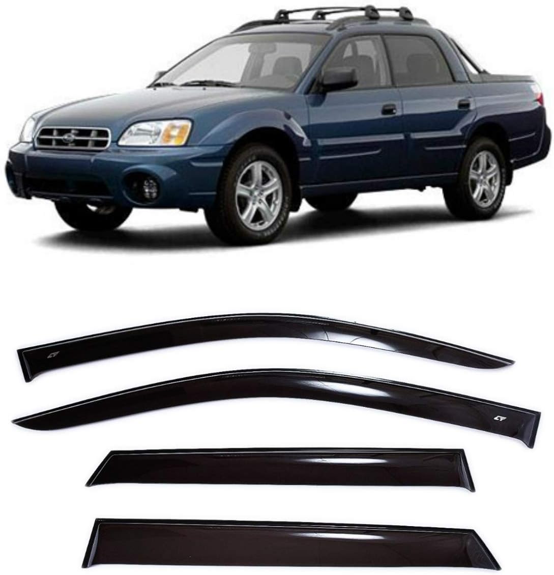 Amazon Com Ct Wind Visor Deflectors Set Of 4 Piece Car Ventvisor Door Side Window Air Guard Deflectors For Protection Against Snow Sun And Rain Compatible With Subaru Baja 2002 2006 Dark Smoke Automotive