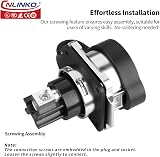 CNLINKO LP-28 2-Pin Industrial Waterproof Connector M28 IP68 Aviation Plug view 2