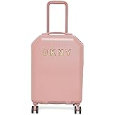 DKNY Unisex-Adult Metal Logo, Dark Rose, 21" Carry On