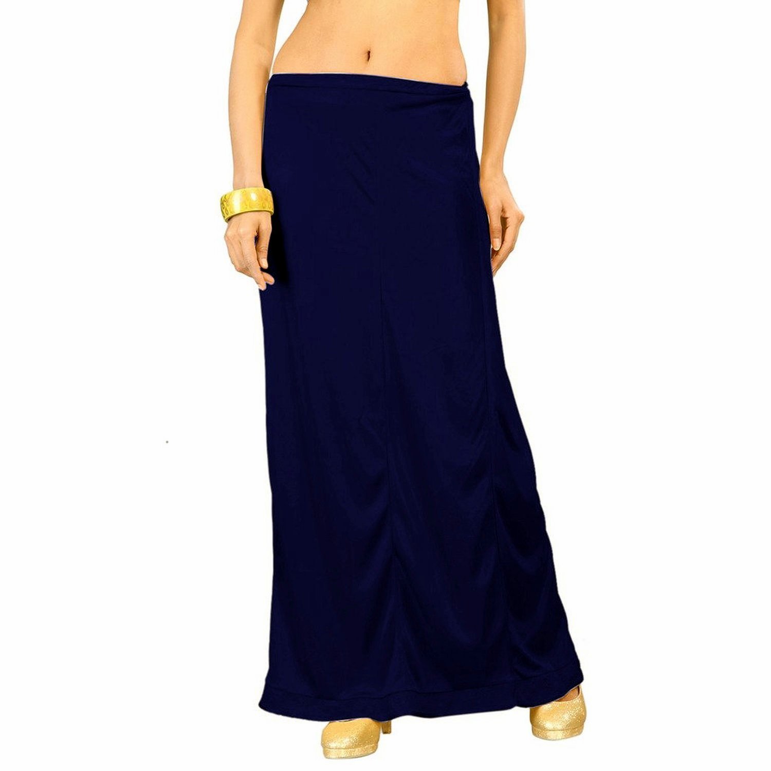 msm women's regular fit lycra petticoat (blue)