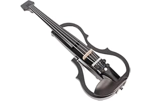 Full Size Electric Violin, 4/4 Built in Pickup Carbon Fiber Maple Wood Silent Fiddle Premium Carbon Fiber Electric Violin for