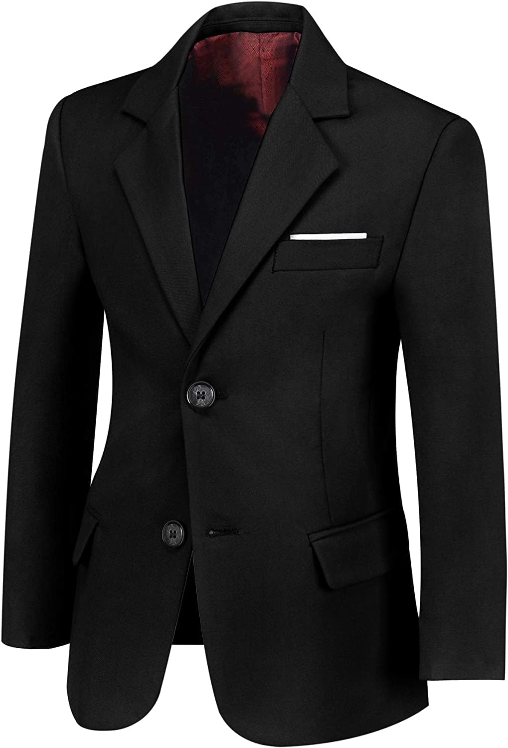 Photo 1 of Boys Blazer Slim Suit Coat with Lapel Formal Classic Suits One-Button Jacket for Kids Size 18 Black