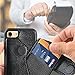 ZVEdeng for iPhone SE 2022 Wallet Case, iPhone 8 Card Holder Case, iPhone 7 Case with Credit Card Holder Slot Leather Wallet Phone Case Magnetic Flip Case for iPhone SE 2022/2020/8/7 4.7 INCH-Black