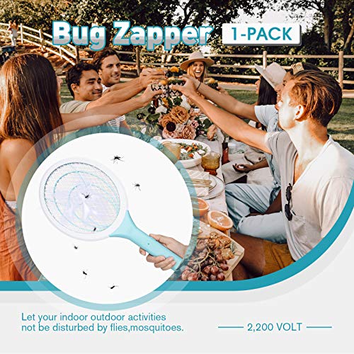 mafiti Electric Fly Swatter Fly Killer Bug Zapper Racket for Indoor and