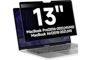 ANTOGOO V Upgraded Privacy Screen Filter Compatible with MacBook Pro 13 Inch (2016-2022, M1, M2)/MacBook Air 13'' (2018-2021, M1), Removable Anti Blue Light Laptop Privacy Screen, No Magnetic No Glue