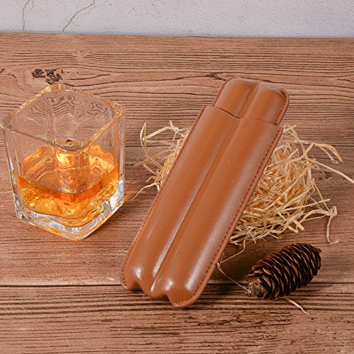 Volenx Cigar Case, Small Leather Cigar Travel Case