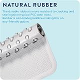 Croydex Rubagrip Bath Mat Non Slip Natural Rubber White Long Design view 3