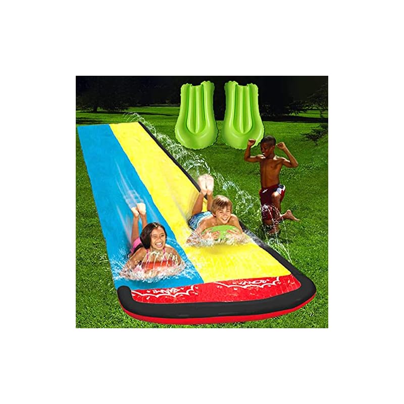 Toboganes de agua para césped para niños y adultos, 15.35 pies, jardín