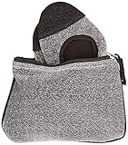 Sidekicks Foldable Ballet Flats with Carrying Case, Silver, Medium