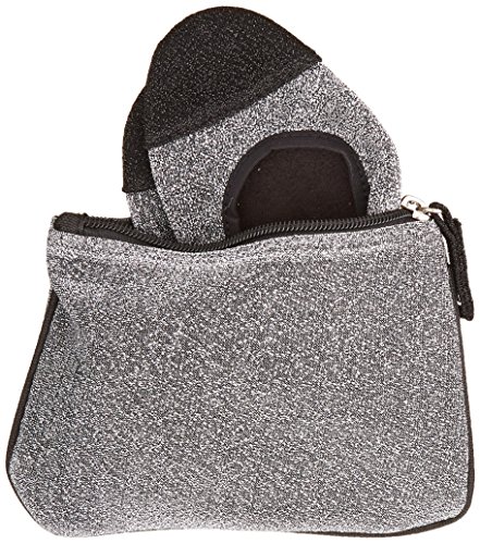 Sidekicks Foldable Ballet Flats with Carrying Case, Silver, Medium