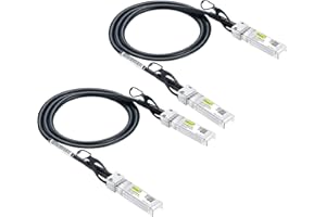 10GTEK SFP+ DAC Twinax Cable, 10G SFP+ to SFP+ Direct Attach Copper Patch Passive Cable for Cisco SFP-H10GB-CU1M, Ubiquiti Un