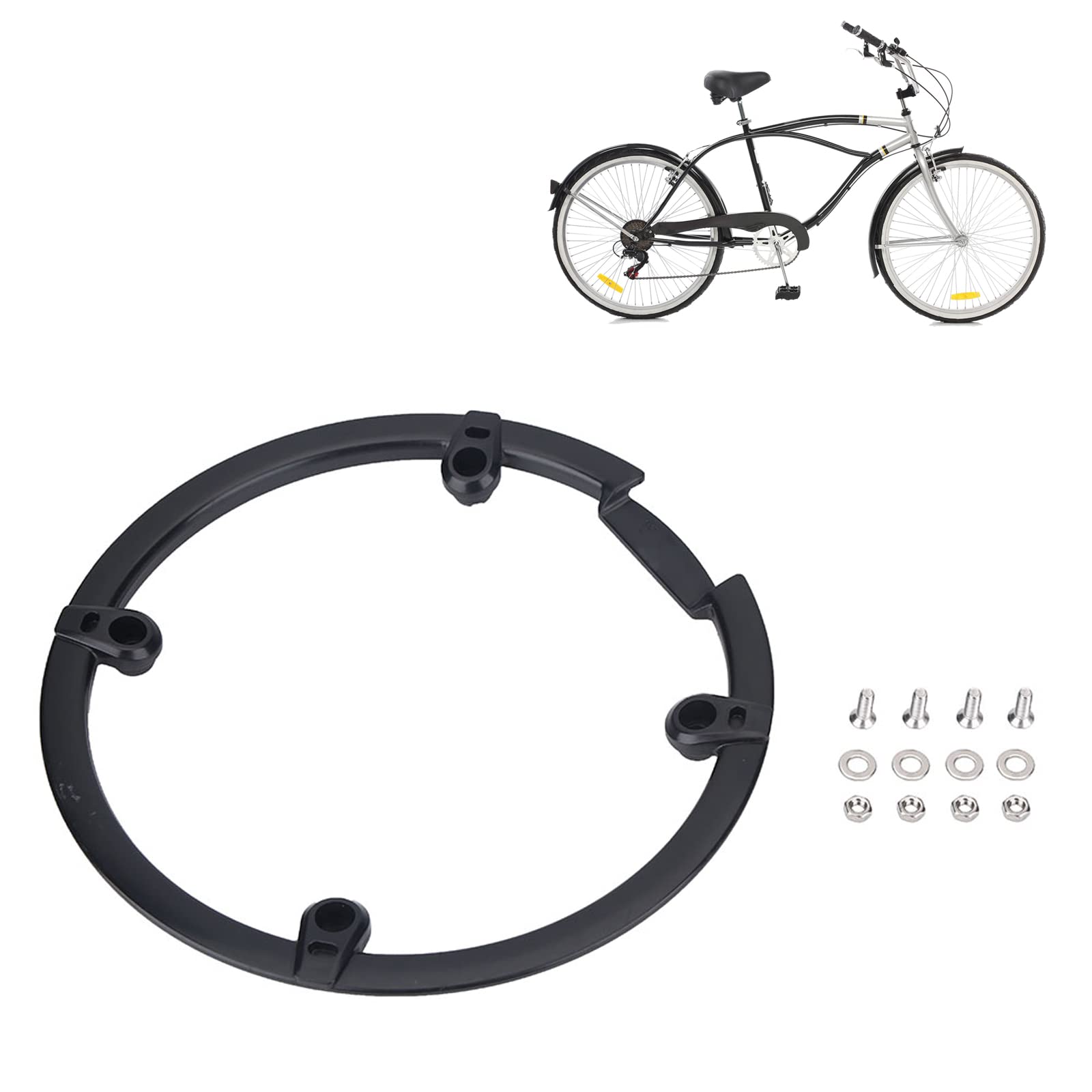 Restokki Bike Chain Wheel Guard, Mountain Bike Bicycle Chainring Sprockets Cranksets Guard Protector Chain Wheel