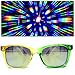 GloFX Transparent Rainbow Diffraction Glasses - Gold Mirror - Rave Rainbow Edm Diffraction 3D Prism