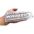 1pc Boston Whaler Emblem 3D Badge Nameplate Letter Size 8-3/4" X 2" Peel and Stick (Chrome)