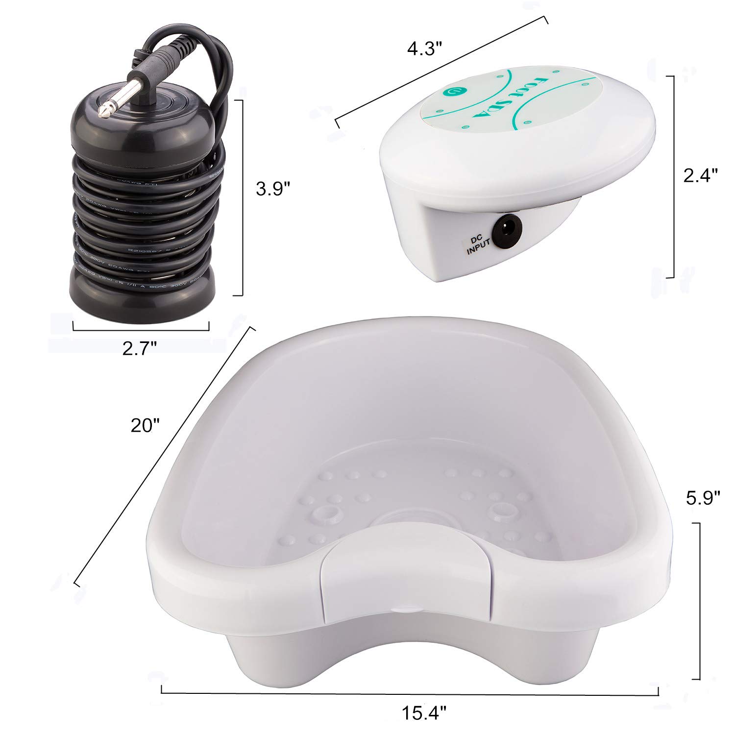 Ionic Detox Foot Bath - Detox Foot Spa, Ionic Foot Bath Detox Machine Chi Cleanse with Tub Basin for Holiday Travel Home Use Salon Beauty Club or As Gift with Blue Bag: Beauty