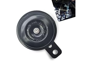 Civwesi Pack-1 Motorcycle Horn, 3.77" x 2.59" Waterproof and Rustproof High Decibel High Volume Safety Warning Horn with Mounting Bracket, 12V Modified Accessory, Universal for Motorcycles (Black)