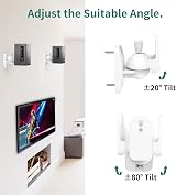 HomeMount Universal Wall Mount Brackets 4 Pack White 3.5kg (7.7lb) view 3