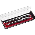 Pentel Libretto Roller Gel Pen and Pencil Set with Gift Box, Pen 0.7mm and Pencil 0.5mm, Black Barrels (K6A8A-A)