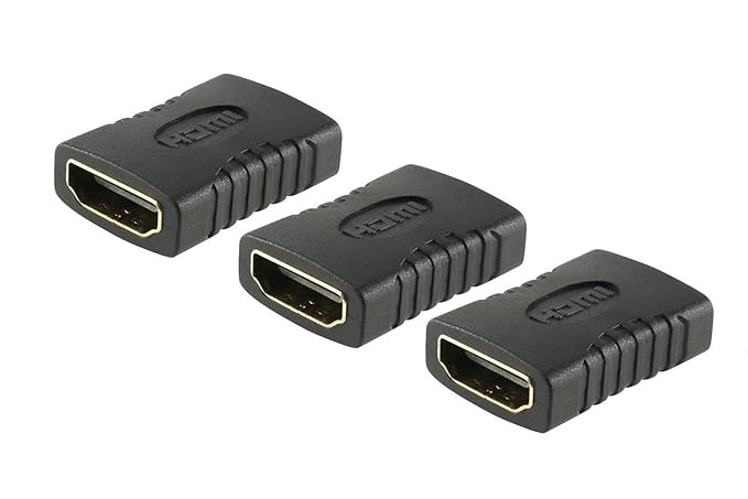 UBest 3x HDMI auf HDMI Kupplung Adapter / HDMI-Buchse auf HDMI-Buchse Verlängerung | VERGOLDETE Kontakte | 1080p Full HD | Sc