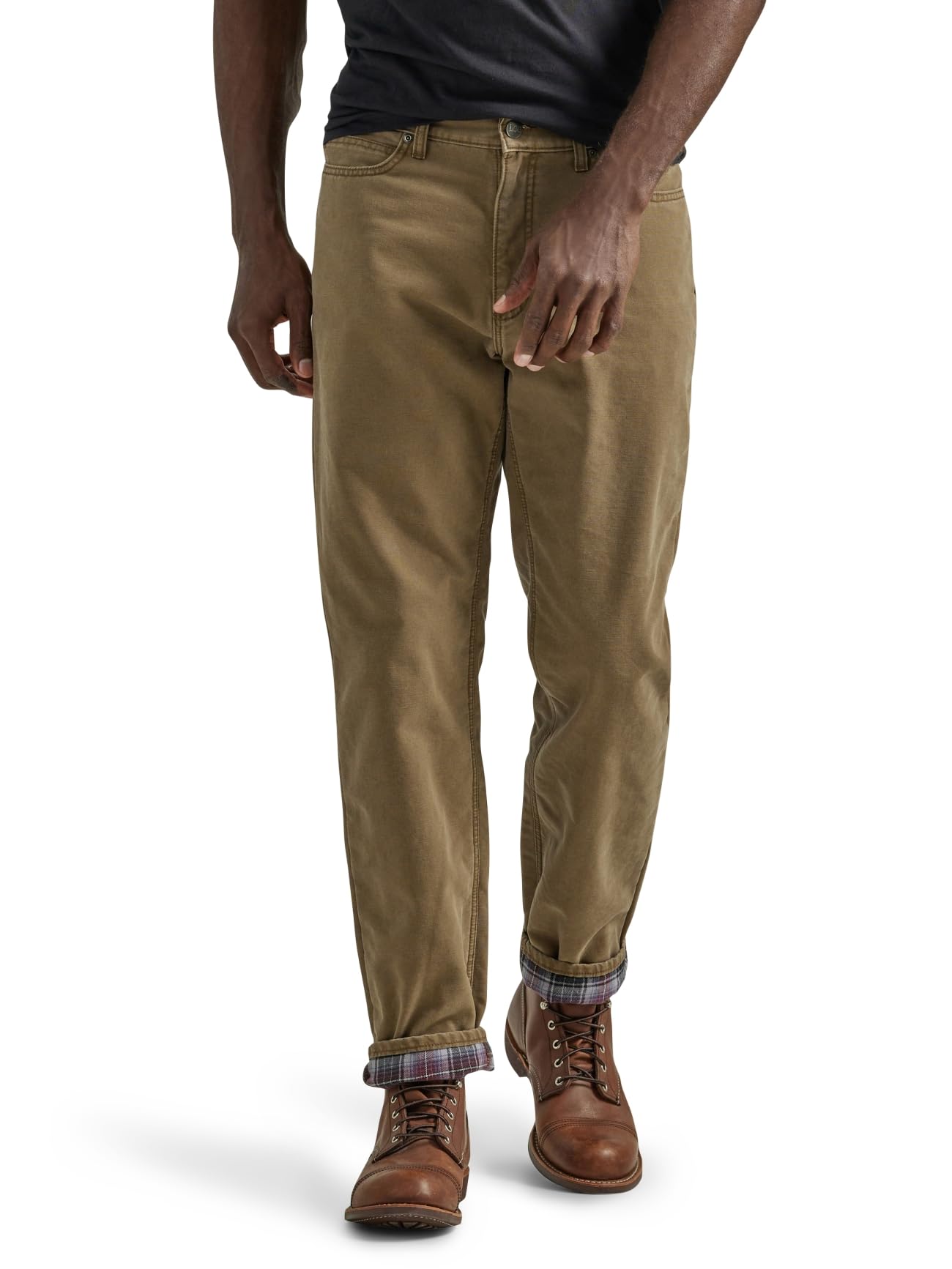 Lee Men’s Legendary Relaxed Straight Jean Flannel-Lined Teak 38W x 30L