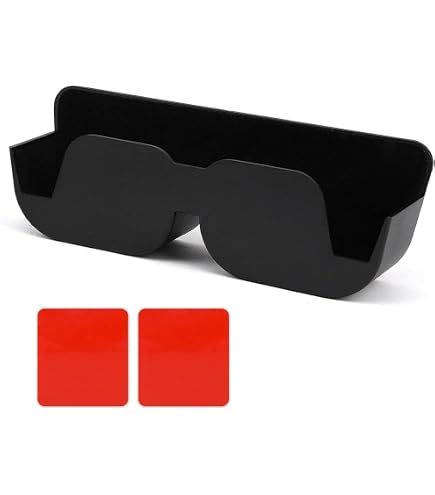 ARFUKA Support Lunettes De Soleil Voiture Auto-Adhésif - Mini Support Tableau De Bord Noir