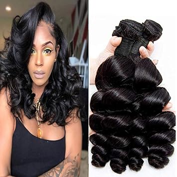 Amazon Com Peruvian Loose Wave 4 Bundles 8 10 12 14 Inch Natrual