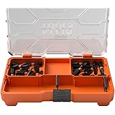 Klein Tools 33001S 20-Piece Impact Driver Bit Set, Slim PH2 T25 ProFlex Bit Set, MODbox Compatible Storage Case, Phillips and TORX Bits, Organizing Bin and Tray